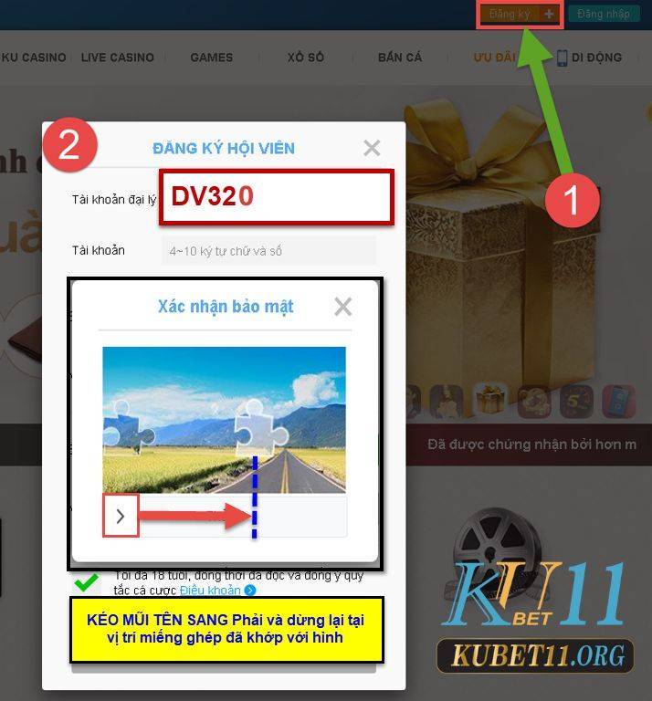 Đăng ký Kubet11 trên PC - Máy tính